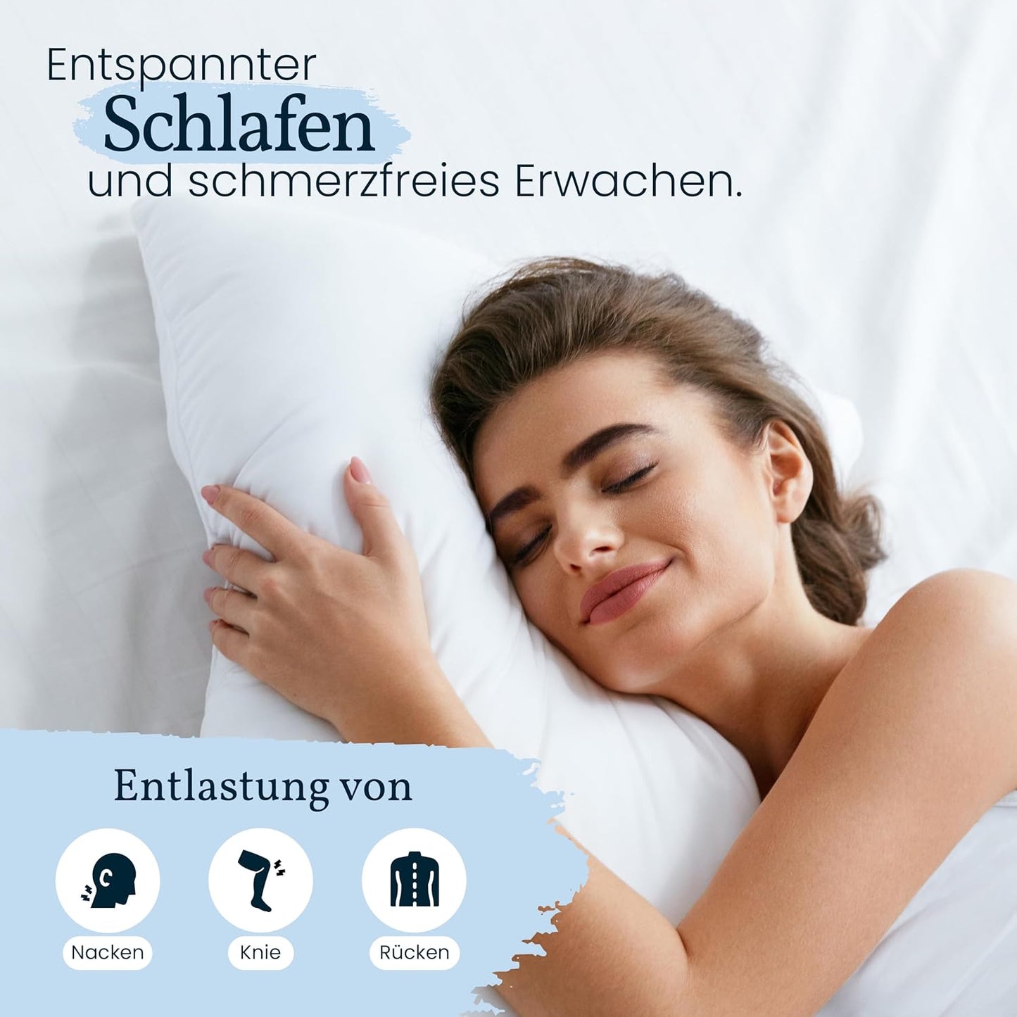 Seitenschläferkissen 40x145cm mit Mikrofaserfüllung, 40 X 145cm
