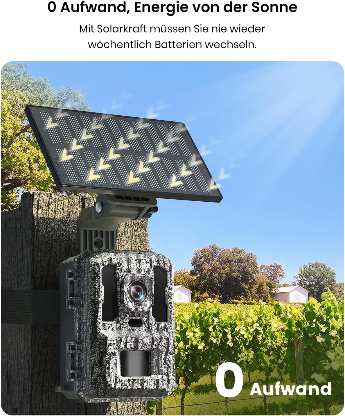 4K UHD Solar Wildkamera SV-TCYW mit App-Übertragung, Baummuster