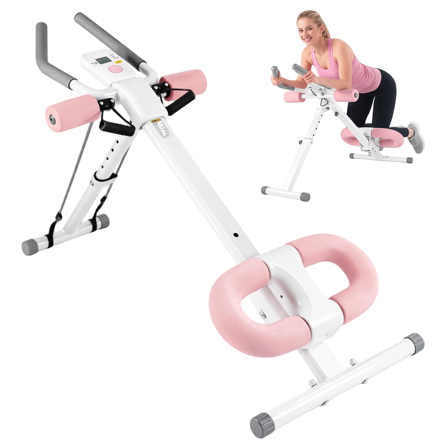 Faltbares Bauchmuskelgerät für Zuhause, Rosa