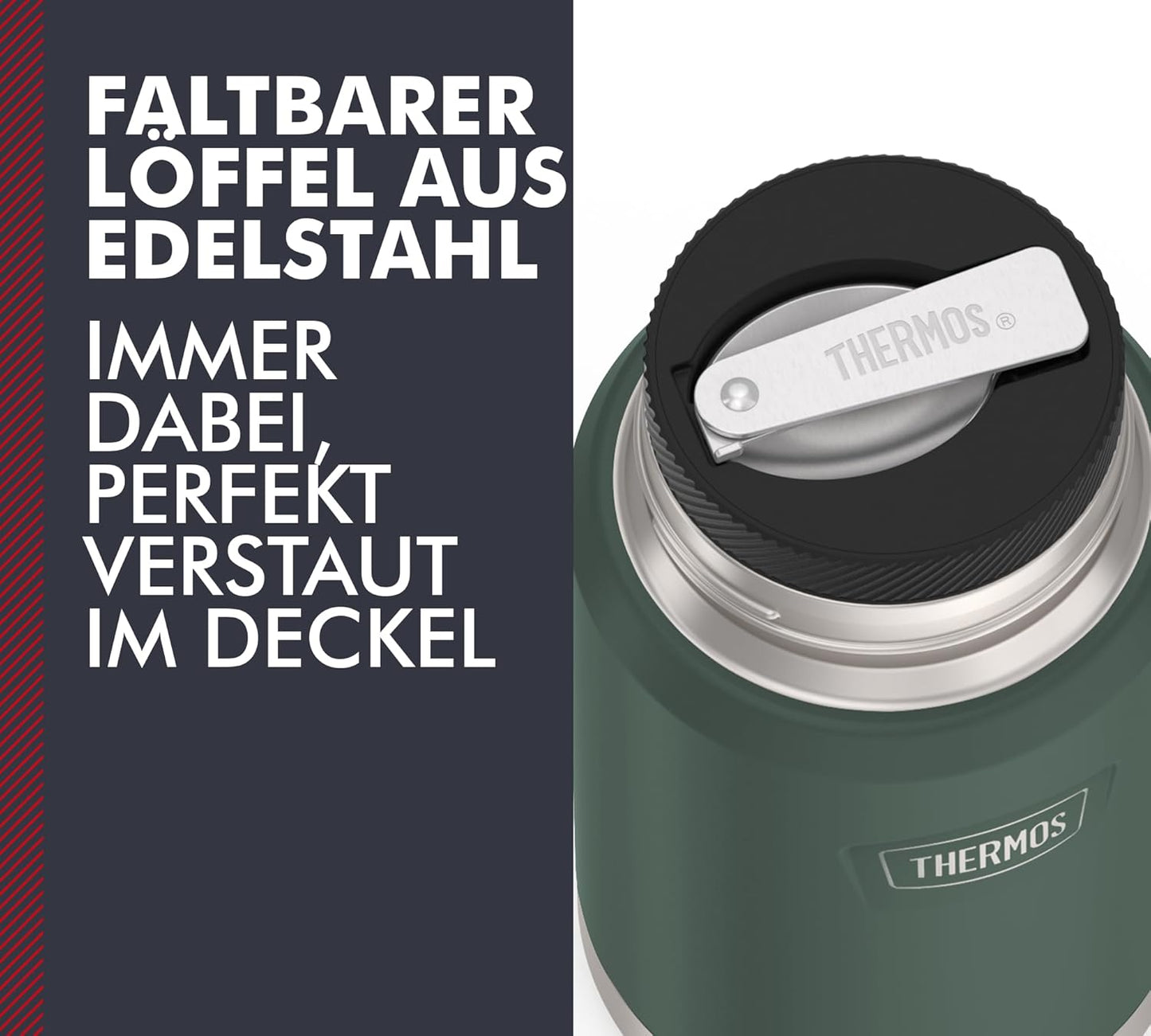 Isolier-Speisegefäss mit Löffel, 710 ml, 710 ml Grün / Forest Mat
