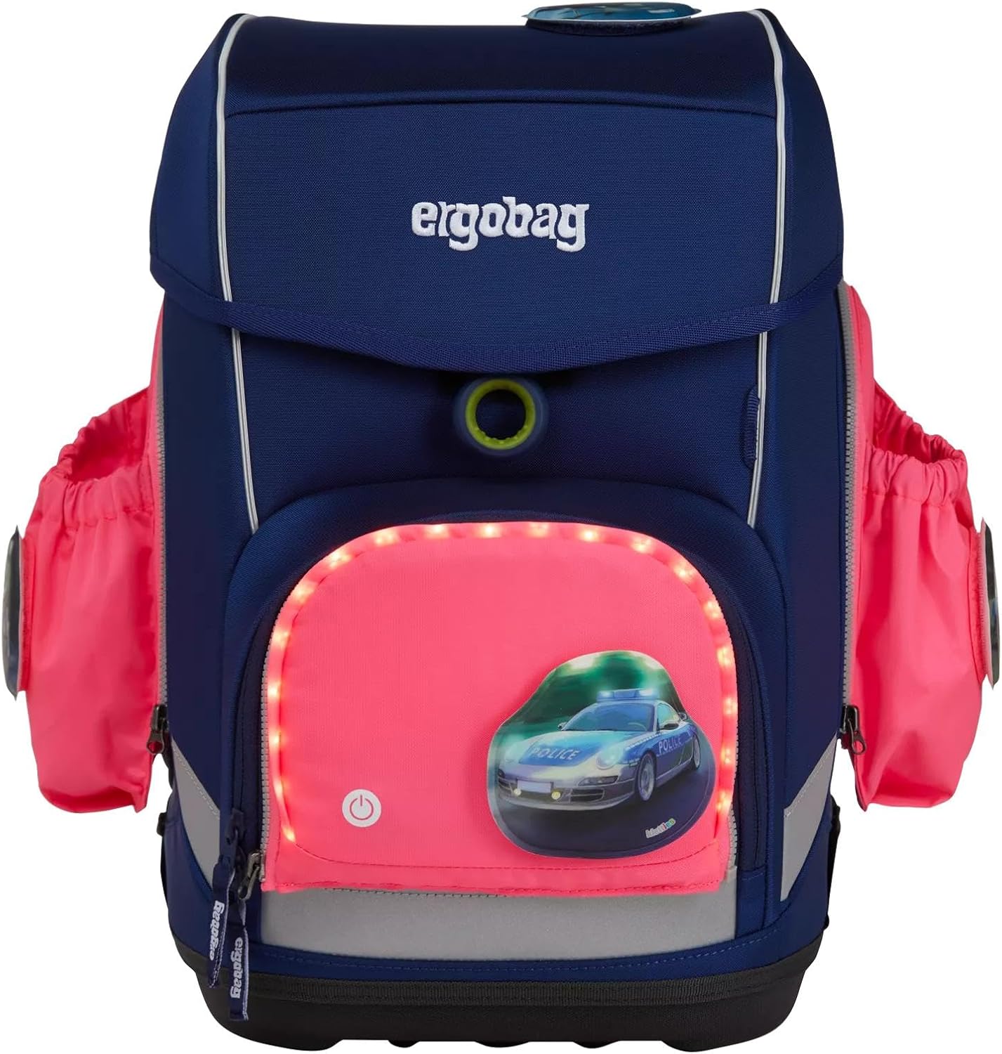 Fluo LED Seitentaschen-Set für Schulranzen, Einheitsgrösse Pink (Rosa)