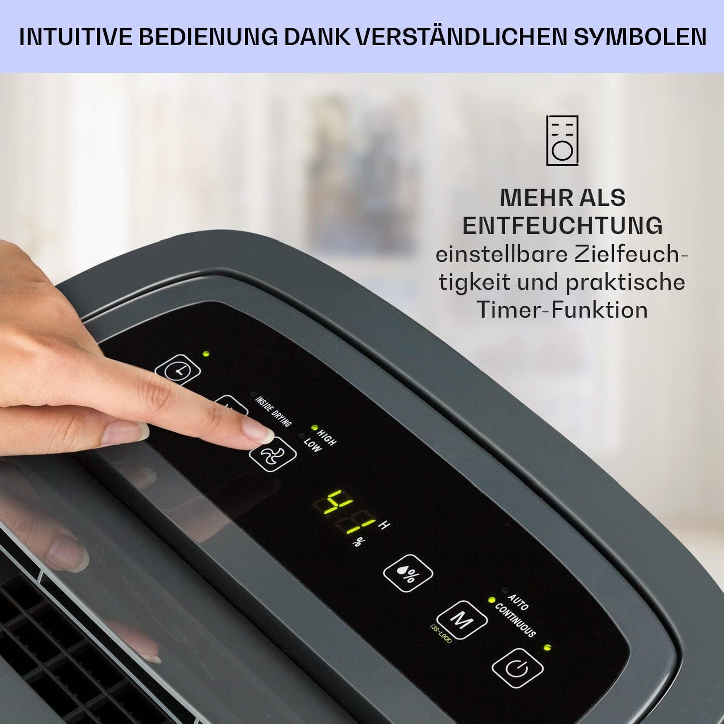 Luftentfeuchter & Luftreiniger, 20 L|Anthrazit