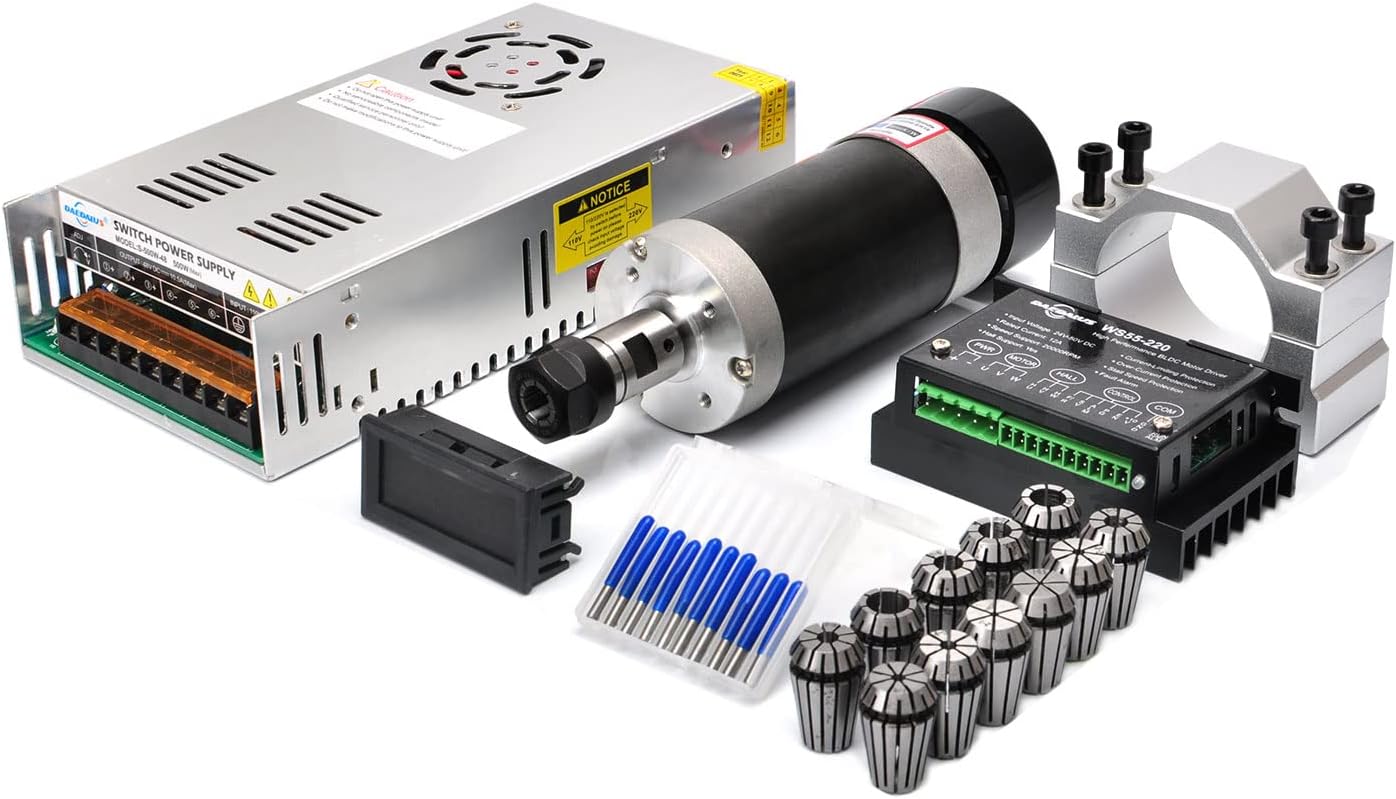 CNC Bürstenloser Spindelmotor Kit, ER16| 500 W Er16-Kit