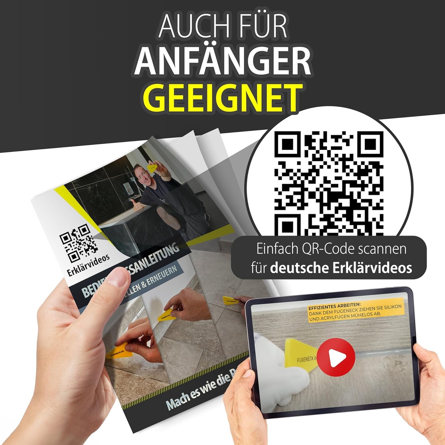 Fugenabzieher Set mit Anleitung, FUGENECK Fugenabzieher Set