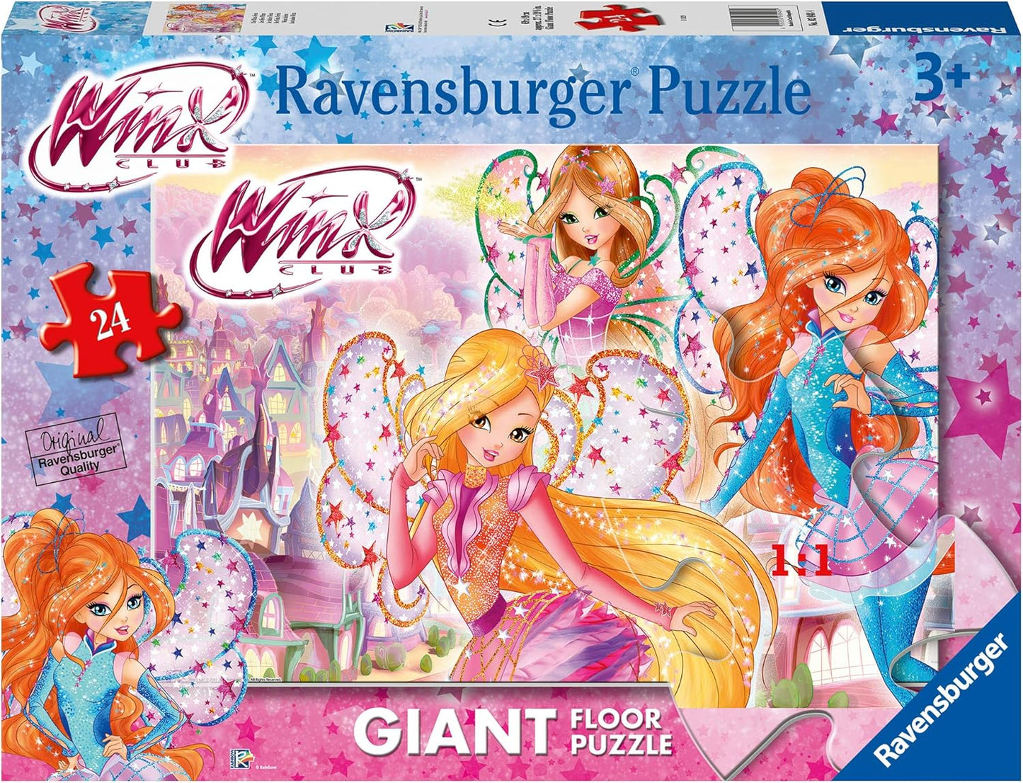 4 Riesen-Bodenpuzzle Winx-Set (24 Teile)