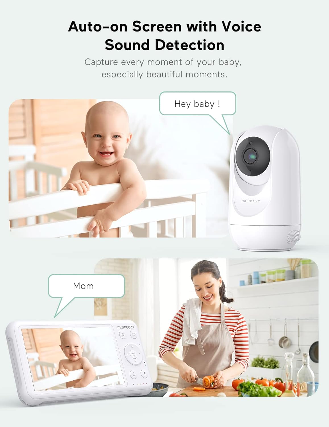 Video Babyphone mit Kamera (1+1 Kit), Display+1 Kamera