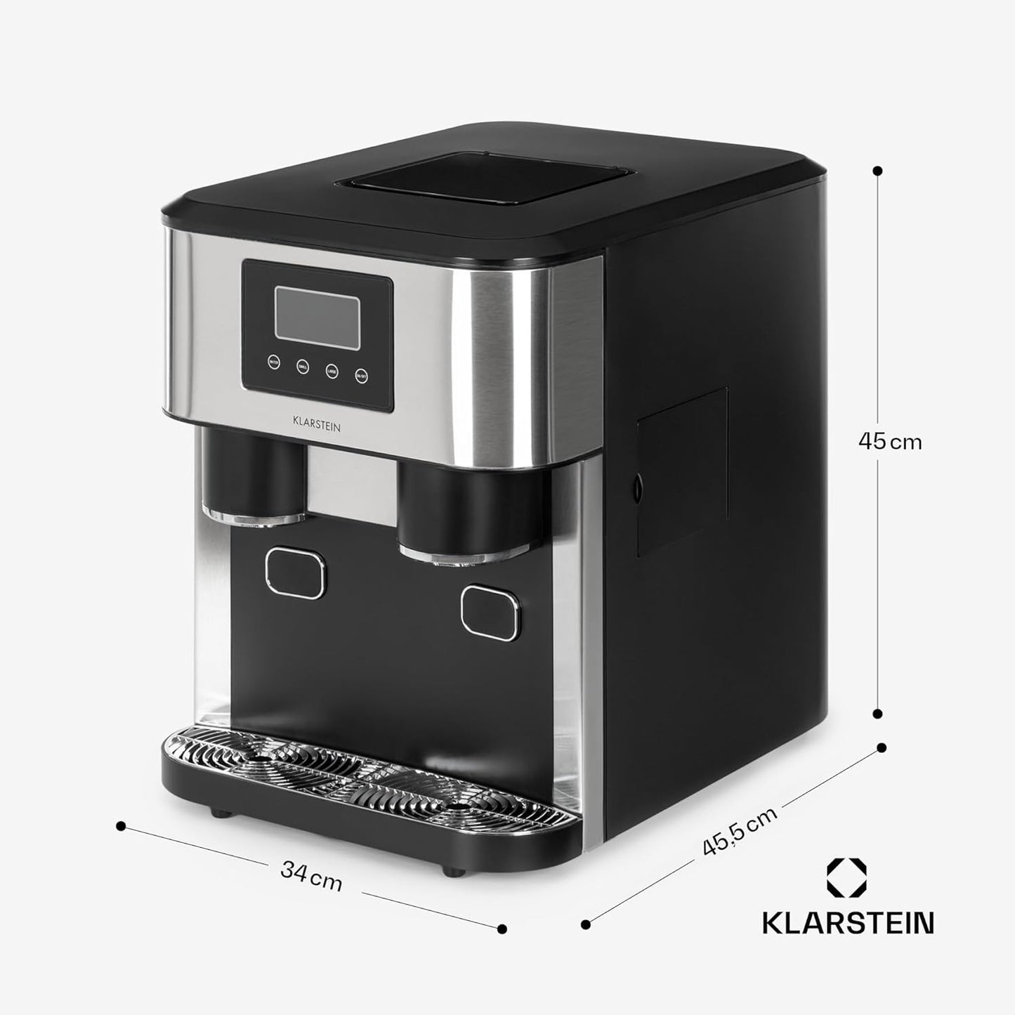 Eiswürfelmaschine Mini für Crushed & Bullet-Eis, Schwarz