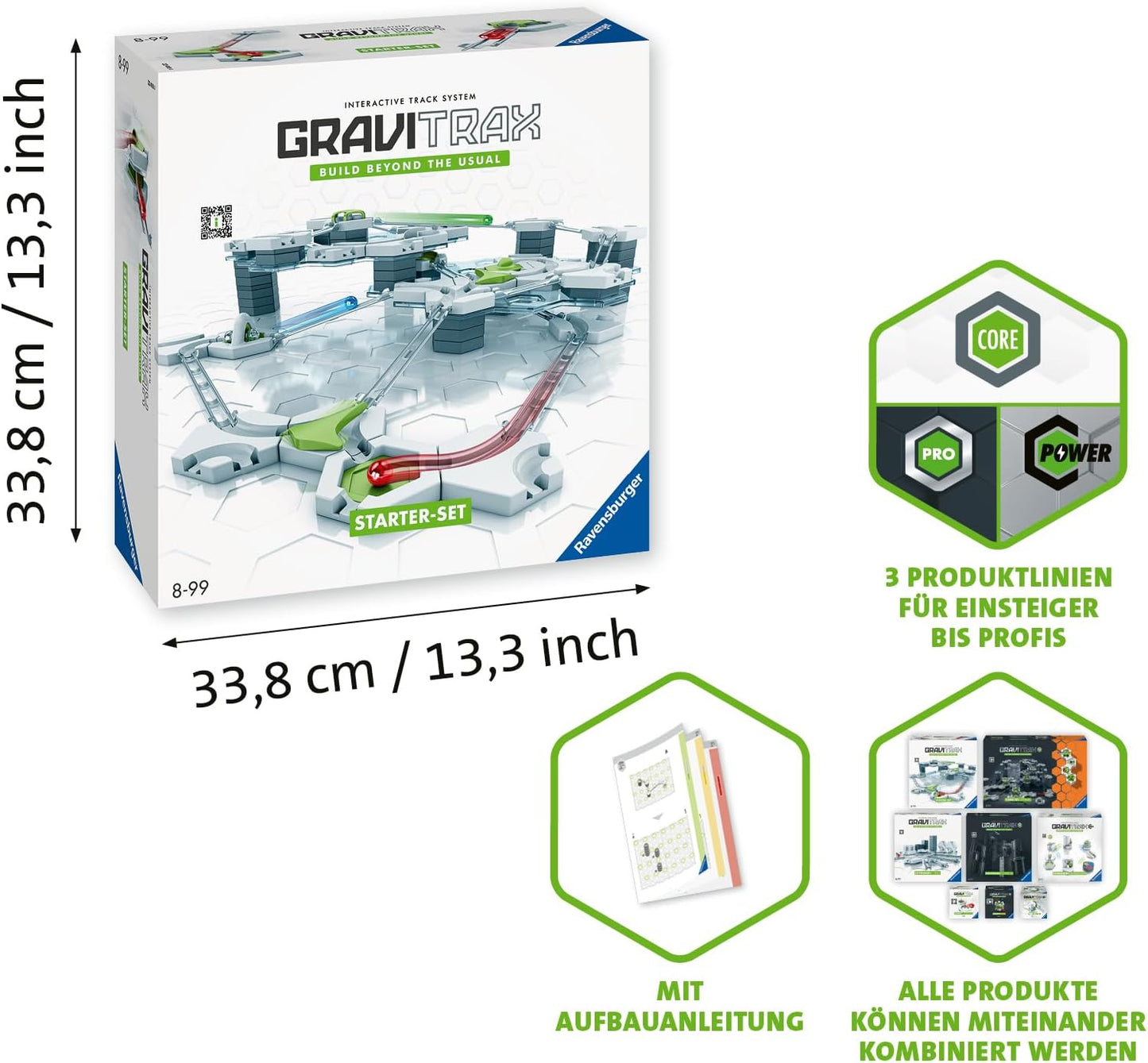 GraviTrax Kugelbahn Starter-Set (ab 8 Jahren), Starter-Set Verpackungsdesign 2023 Single