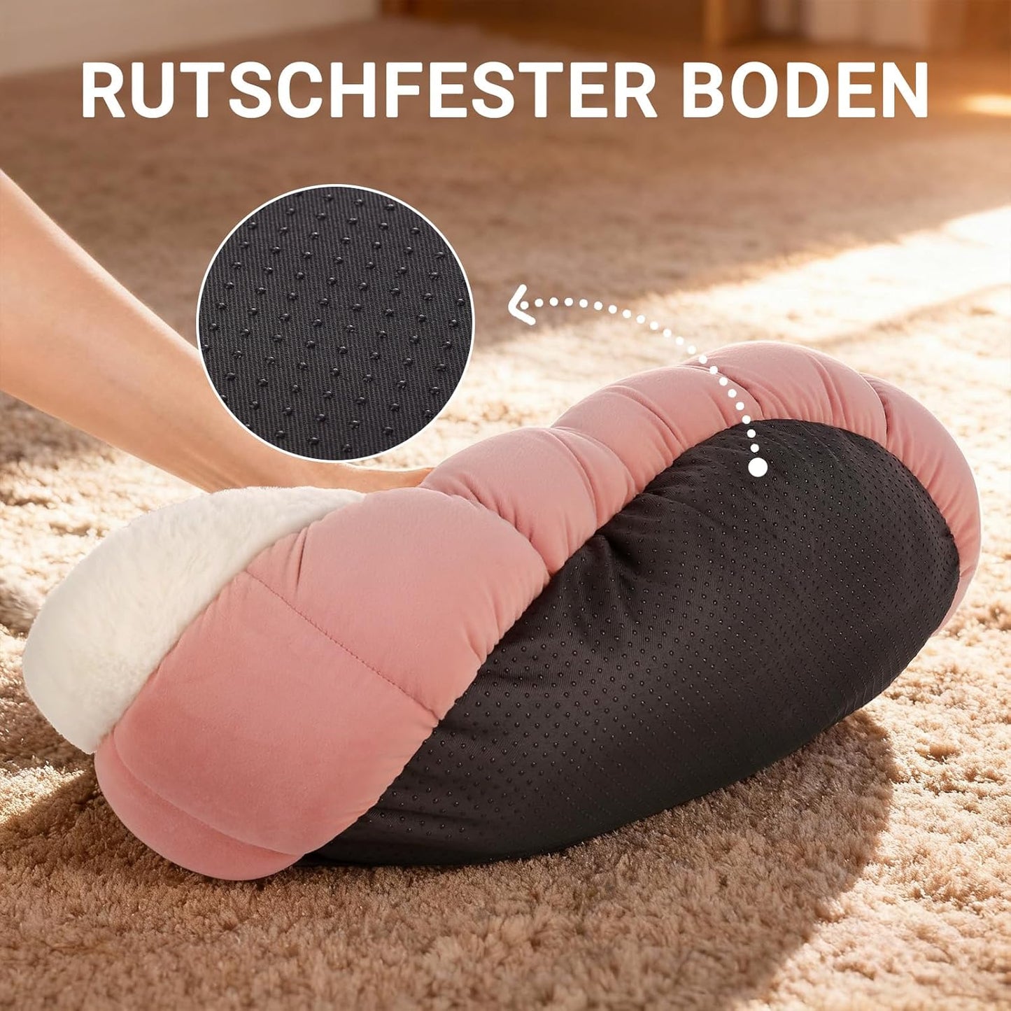 Rundes Katzenbett, 45x45x16.5CM Rosa