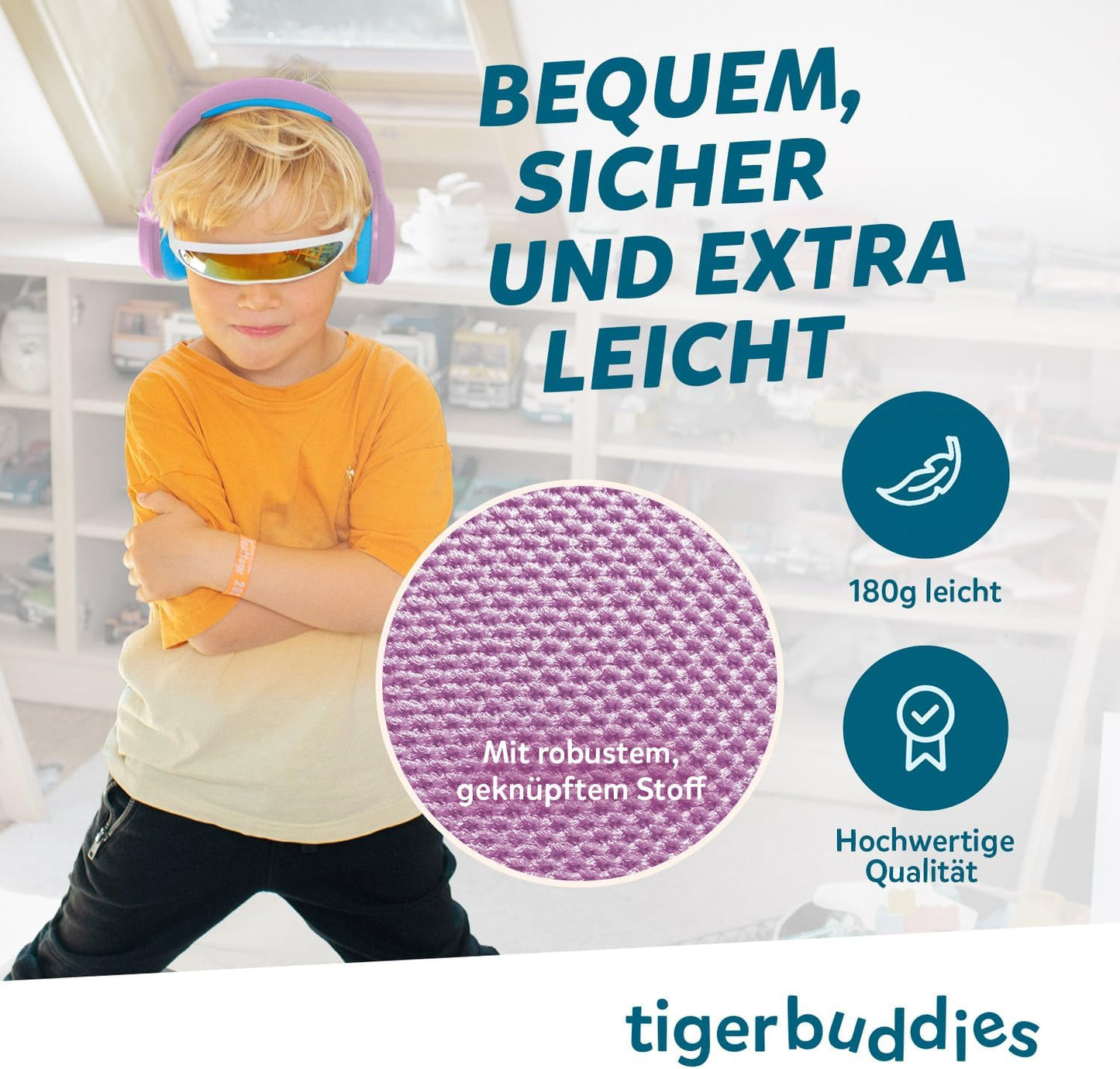 Bluetooth-Kinderkopfhörer mit Lautstärkebegrenzung, rosa/blau