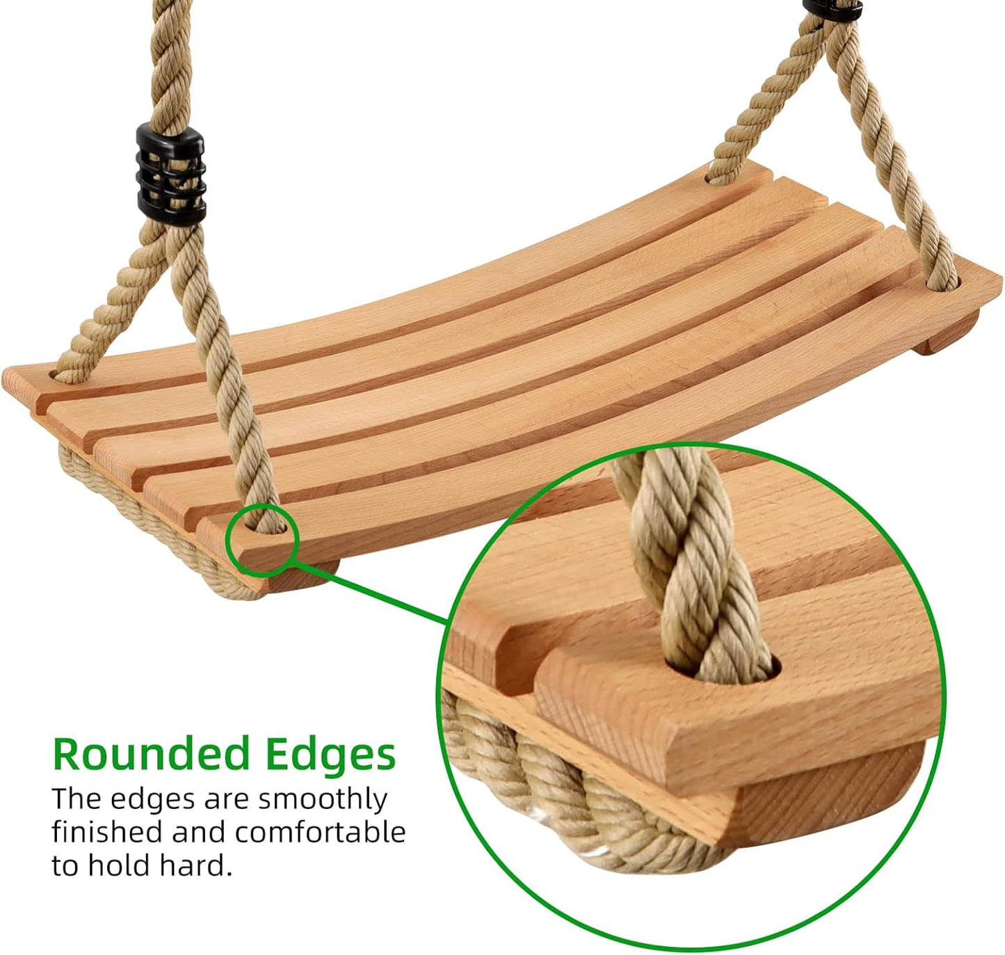 Holzschaukel, Beige 58x25cm