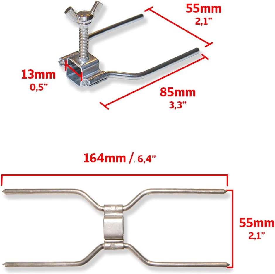 Grillspiess Set für Hühnergrill, 3 Stk.