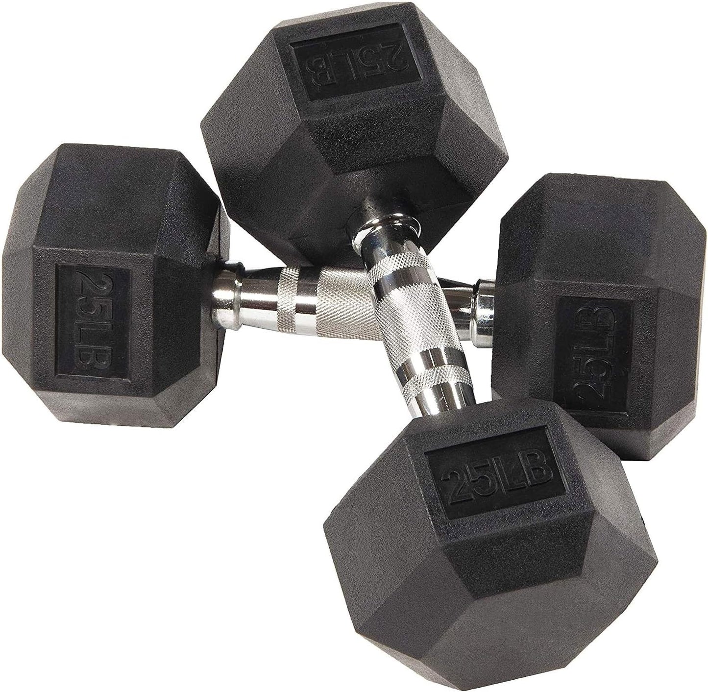 Sechskant-Hantel gummiert (11,3 kg Paar), 11,3 kg, Paar