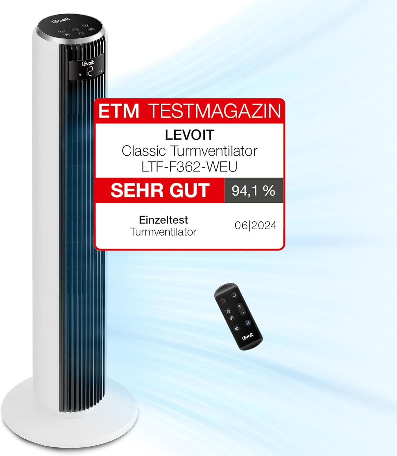 Turmventilator, 20dB + 7,9m/s + 92CM