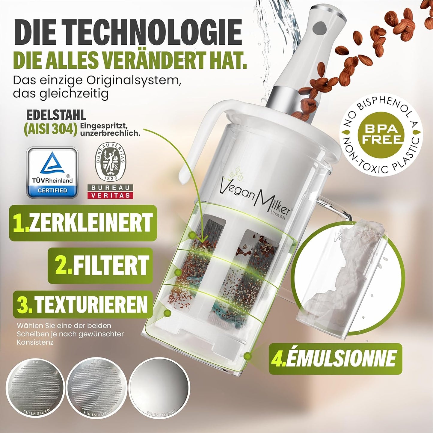 Pflanzenmilchbereiter für Stabmixer, Mulsi Soul