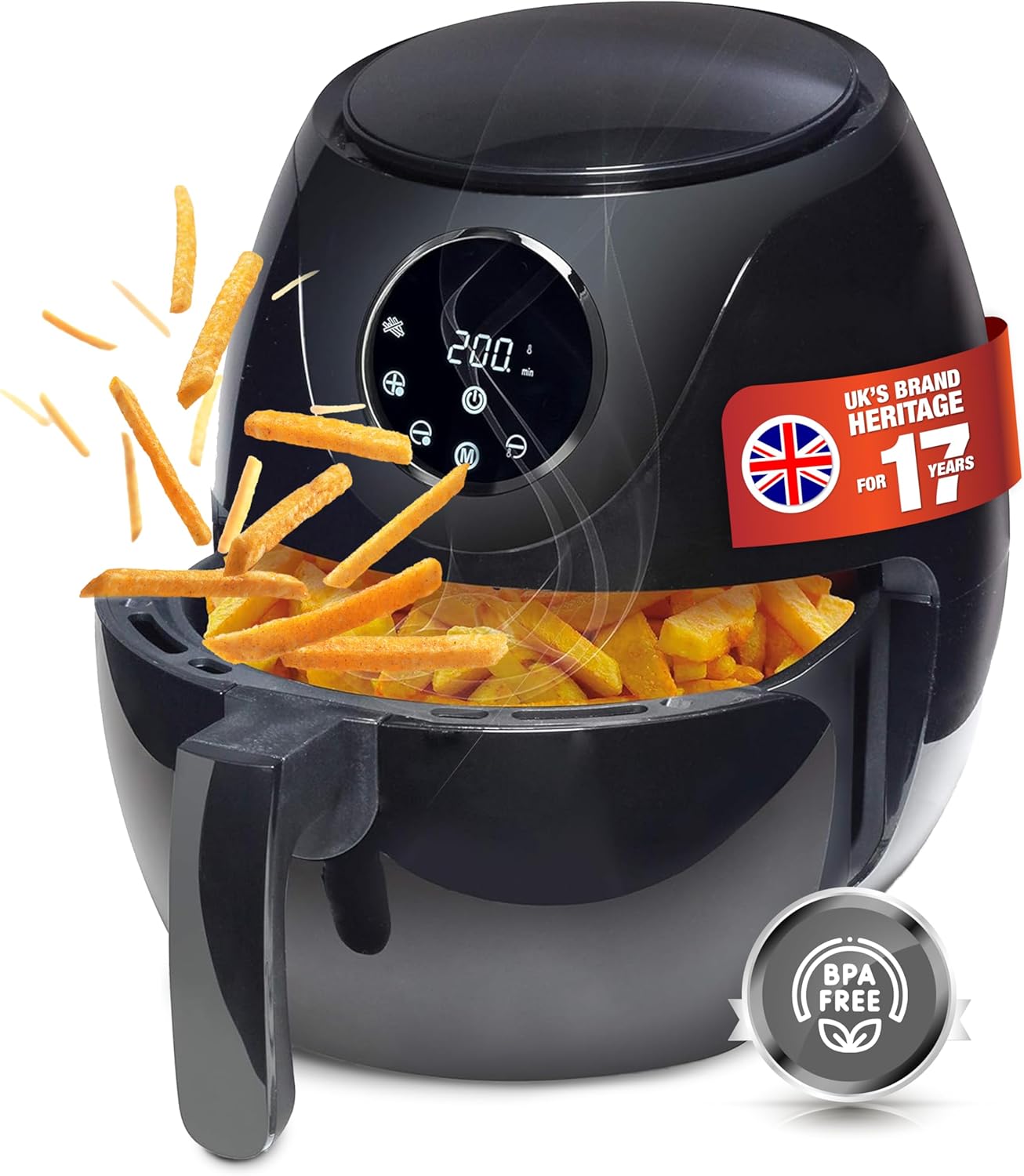 Heissluftfritteuse mit LED-Touchscreen, Medium