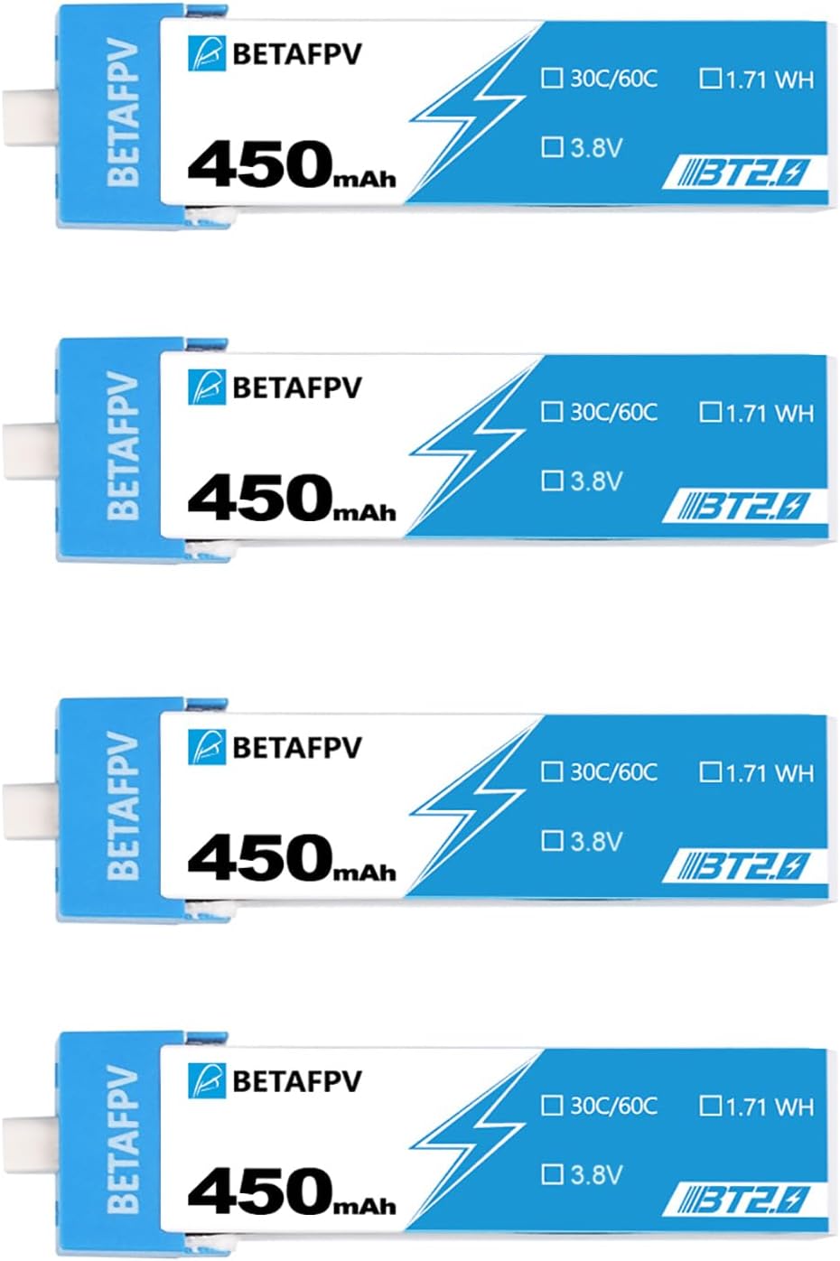 FPV Drohnenakku-Set 1S 450mAh (4 Stück)