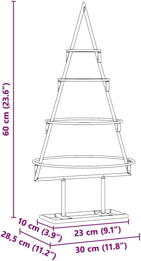 Minimalistischer Weihnachtsbaum, 60 cm Gold 1