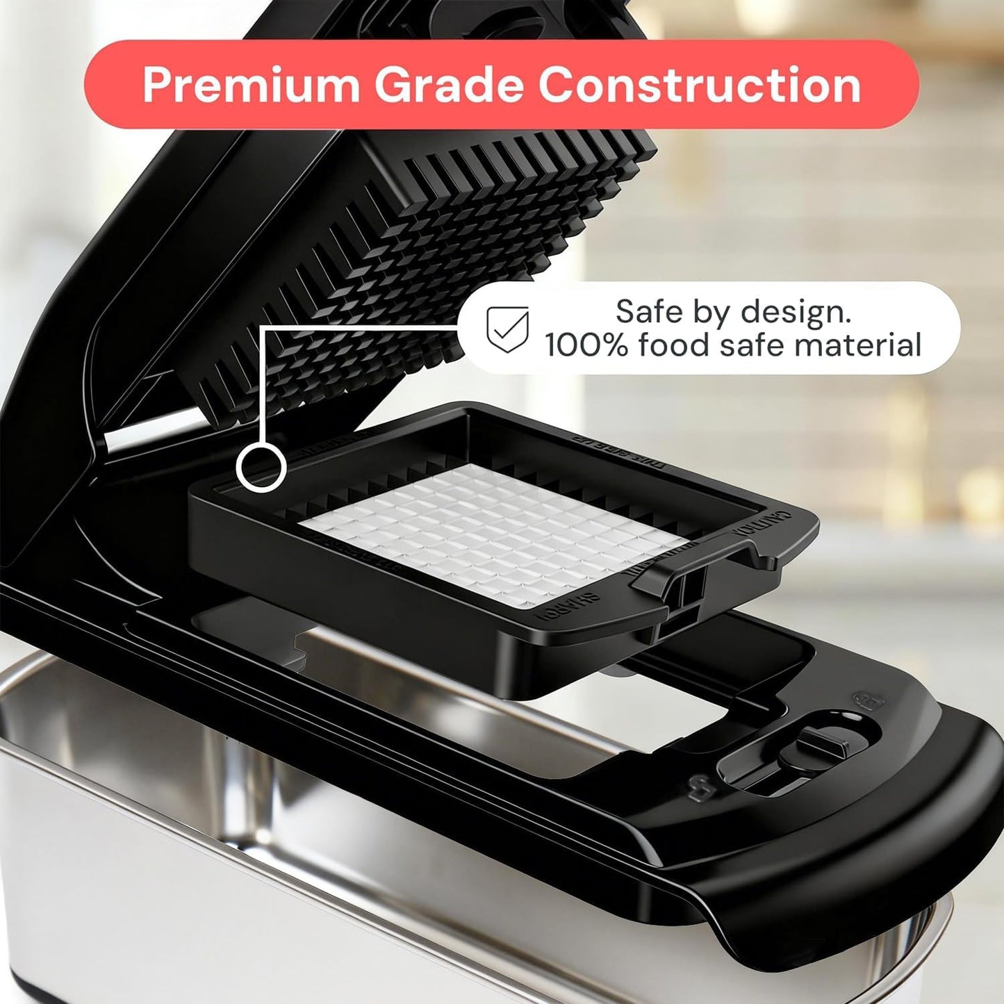 4-in-1 Gemüseschneider und Spiralschneider, Edelstahl PRO 4-in-1