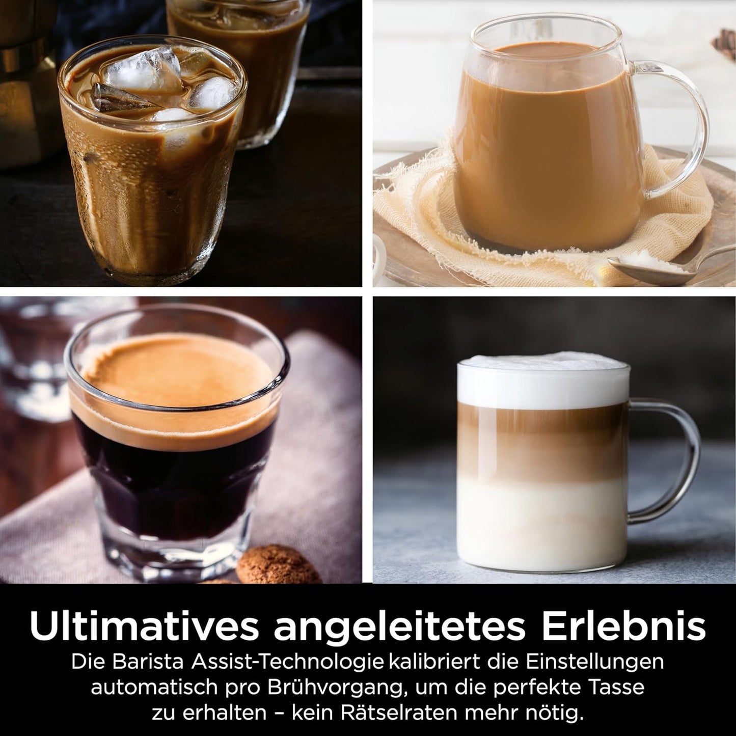 Luxe Pro Kaffeemaschine mit Mahlwerk und Milchaufschäumer, Pro