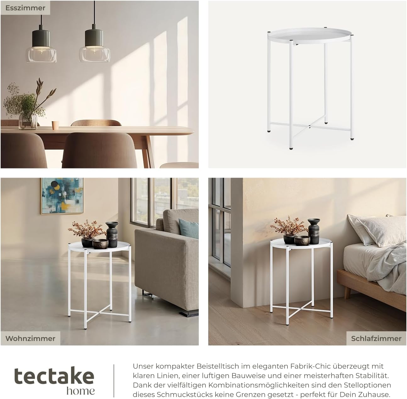 Chester Beistelltisch, Weiss Chester