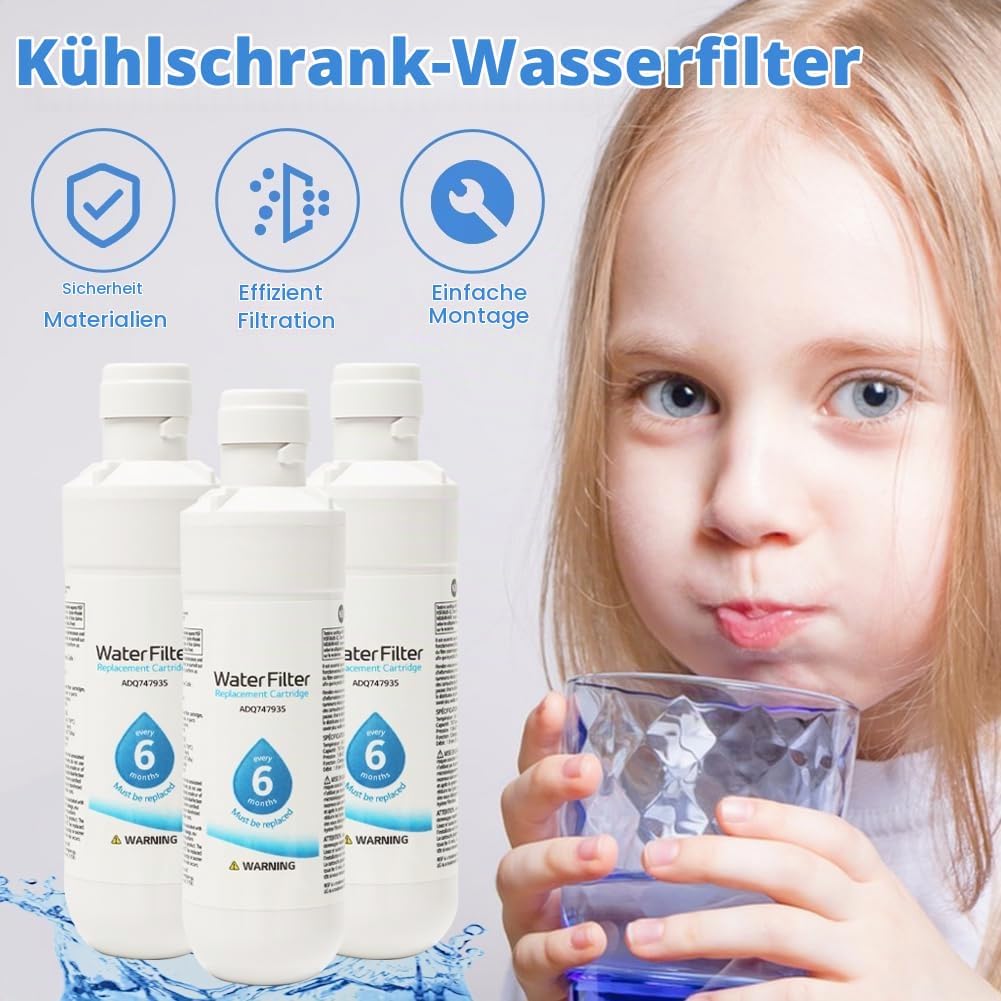 Wasserfilter für Kühlschrank, 3 Stück, 3 Stück/Set