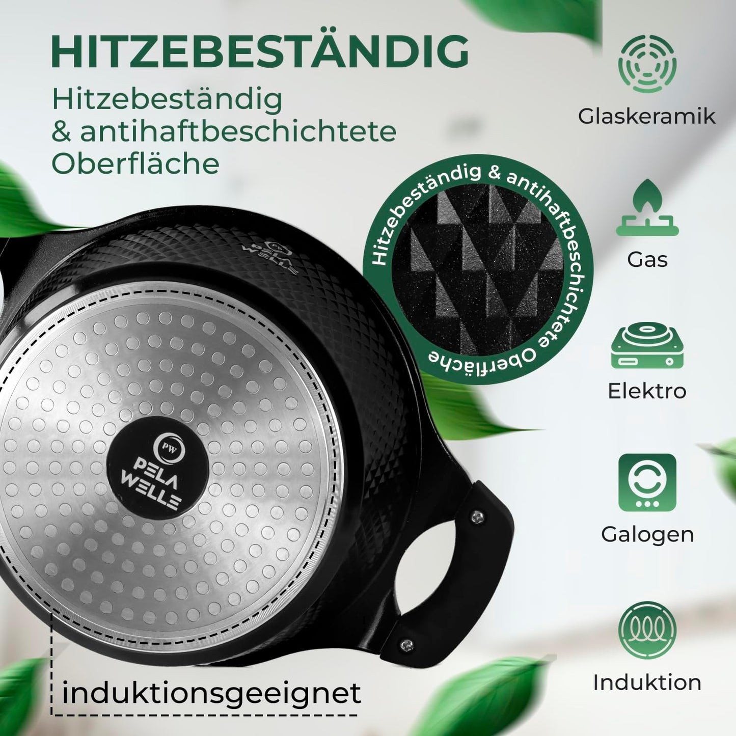 Keramik-Topfset Induktion (15-teilig) inkl. Küchenhelfer