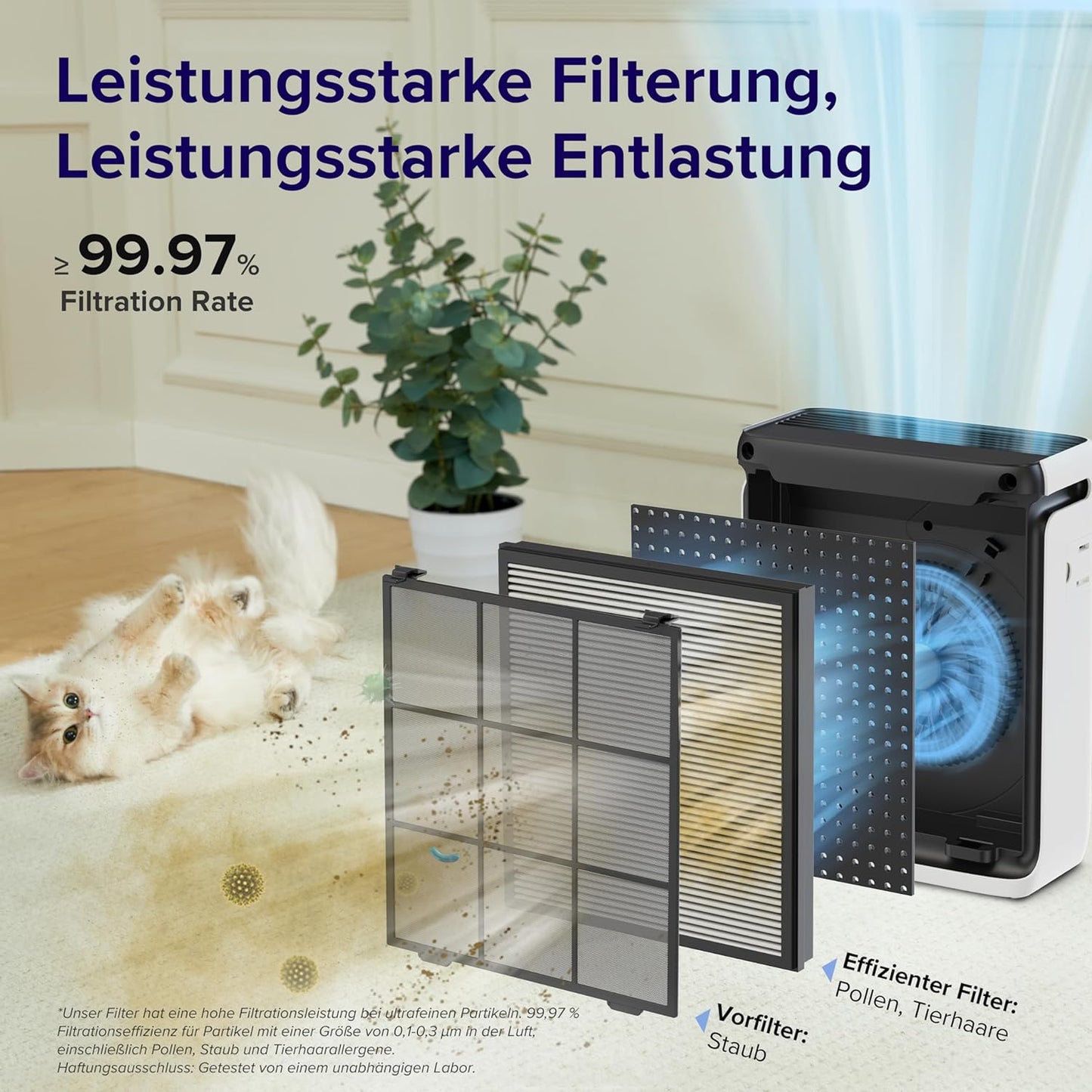 HEPA Luftreiniger, Vital 100S Tiermodus Luftreiniger