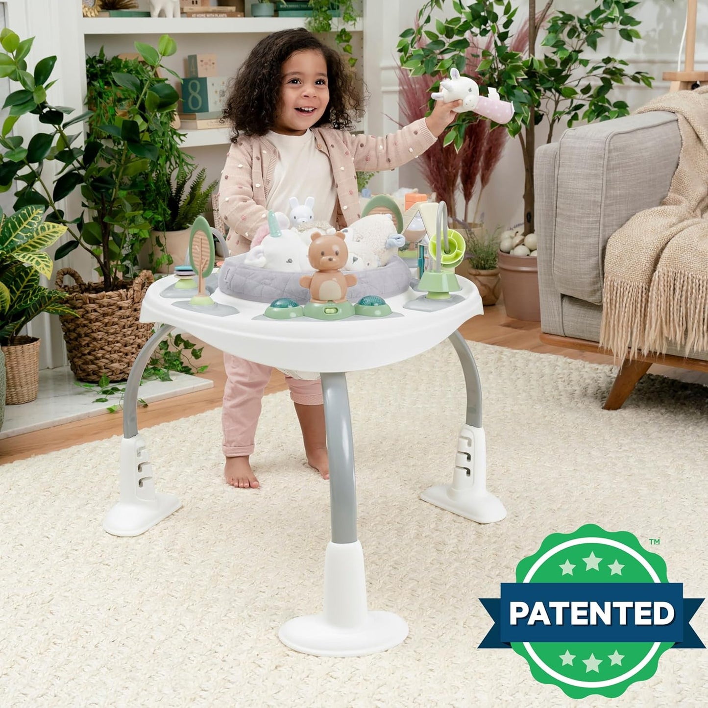 2-in-1 Aktivitätscenter mit 11 Aktivitäten, 1 Spring & Sprout