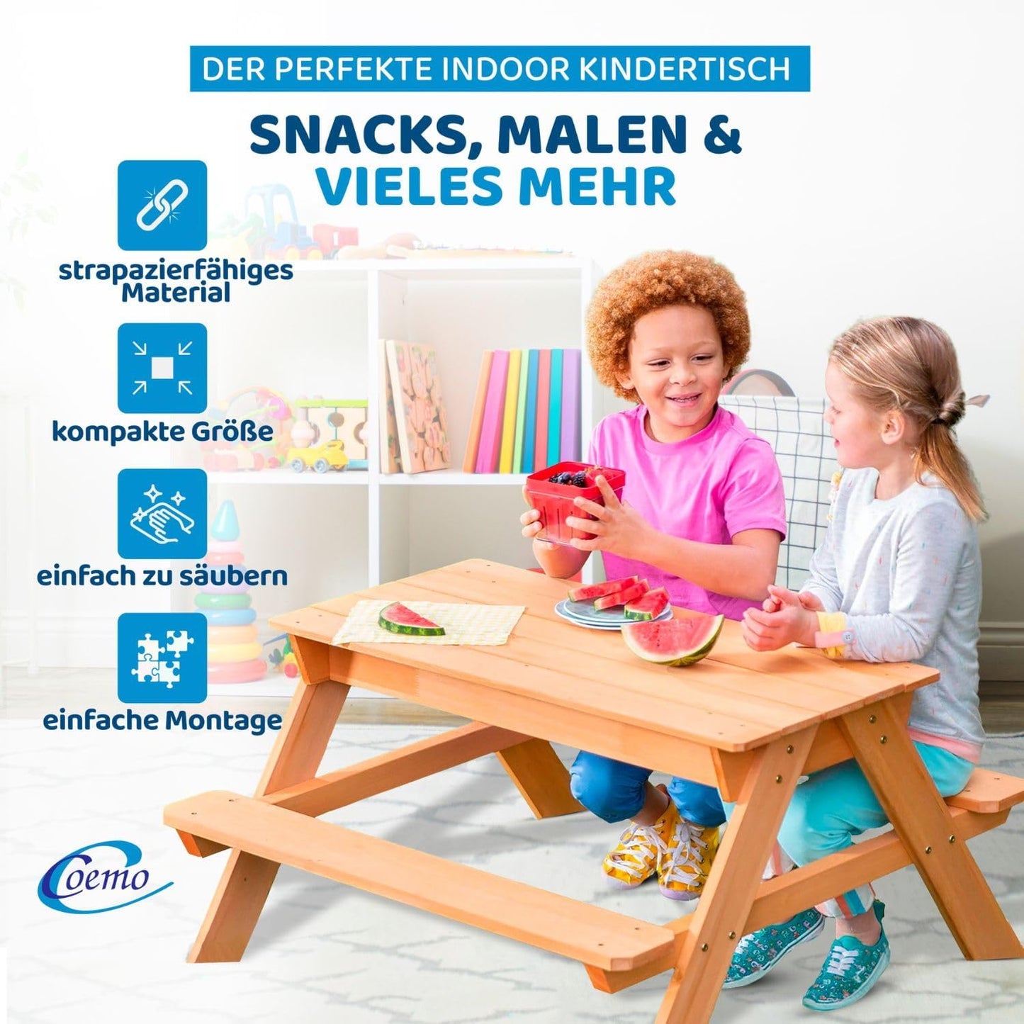 2 in 1 Kindersitzgruppe mit Sand- & Wasserspieltisch