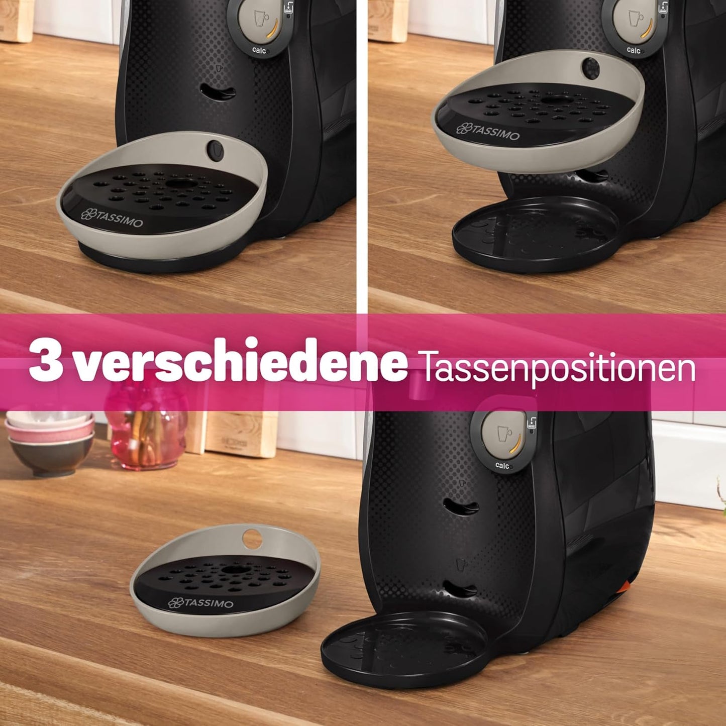 Tassimo Happy friendly Kapselmaschine, Black/Cream
