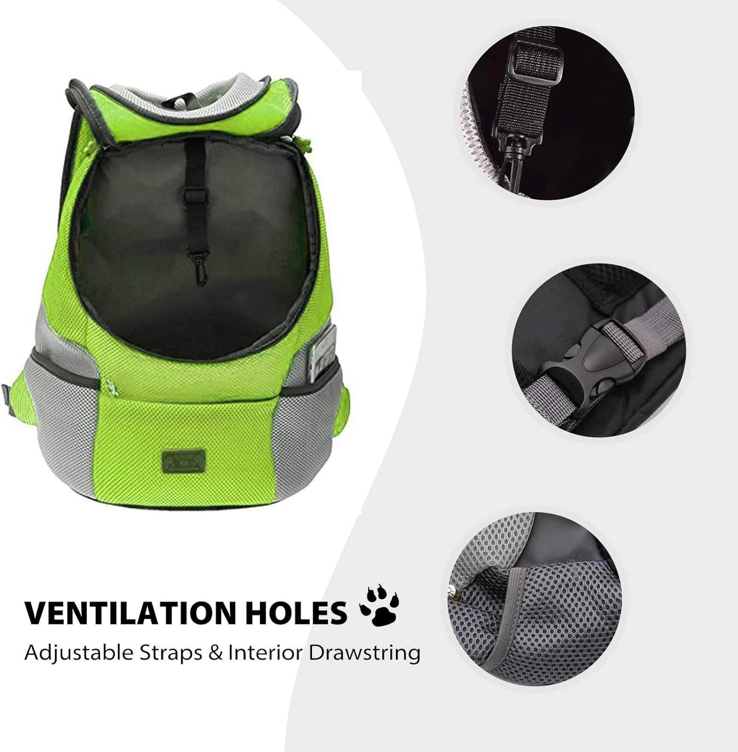 Haustierrucksack, L 41 x B 24 x H 46 cm, Grün