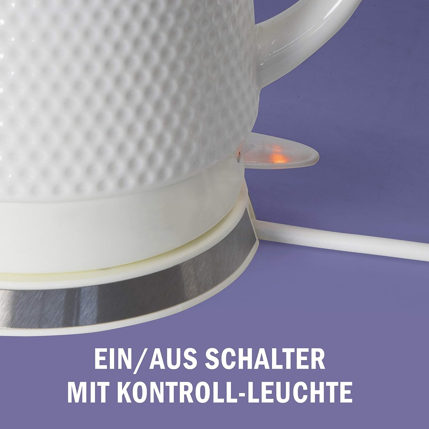 Weisser Schwan - Keramik-Wasserkocher im Retro-Design