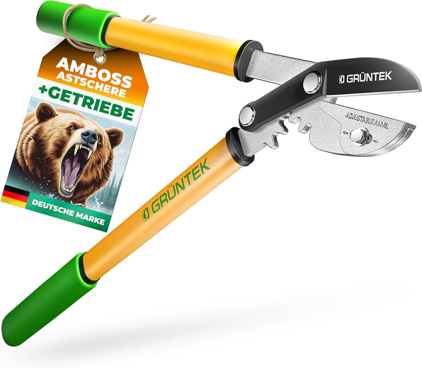 Astschere mit Metall-Amboss & Antihaftklingen