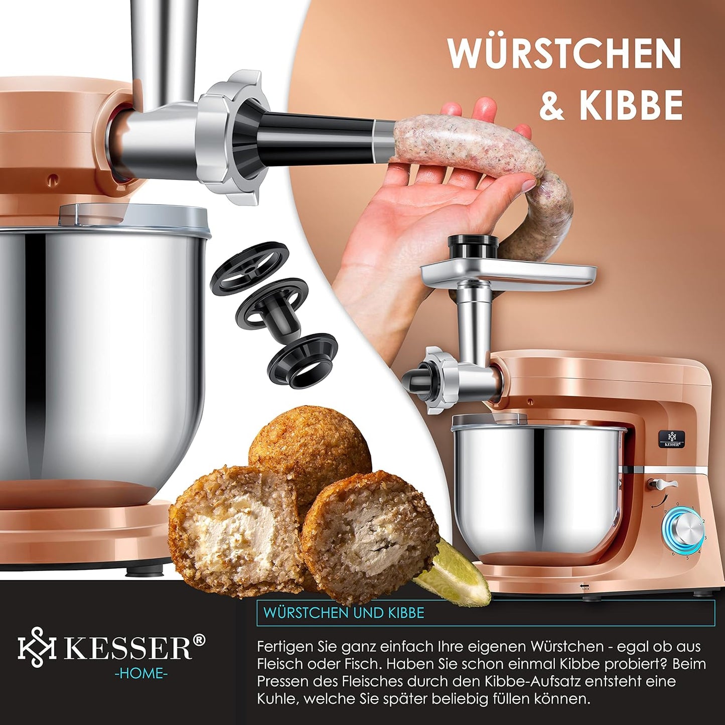 Universal Küchenmaschine K-KM 3000, Kupfer