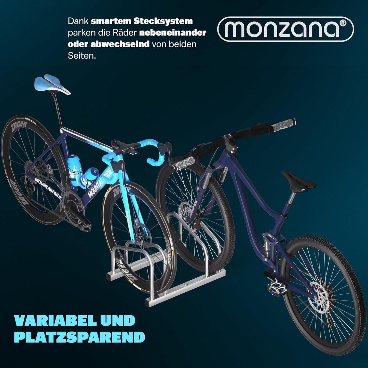 Veloständer für 4 Räder, 4 Fahrräder