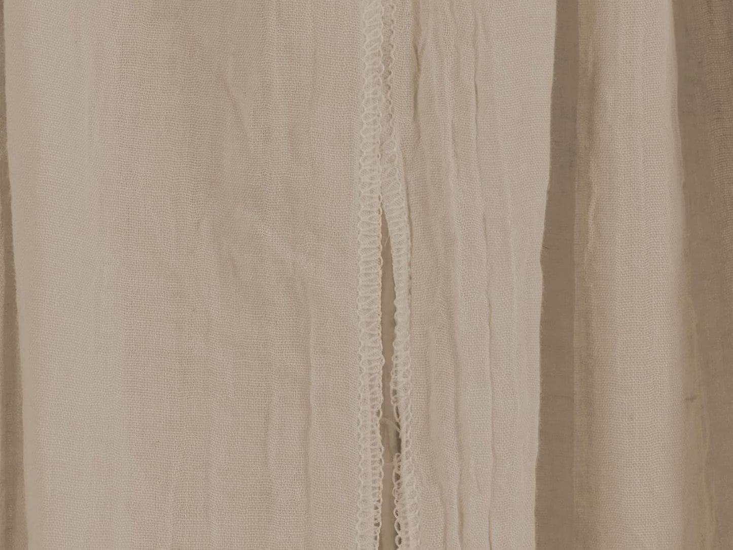 Betthimmel Baldachin für Babybett (155 cm), Weiss, Rosa, Grün, Nougat, Grau, Rost, Karamell, Senfgelb 155 cm (1er Pack)