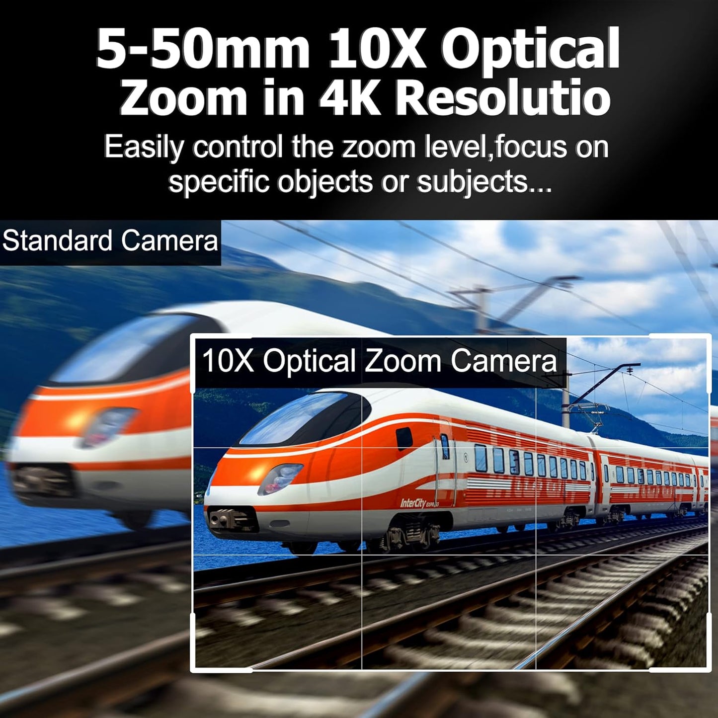USB Kamera mit Zoom-Objektiv, 5MP Webcam