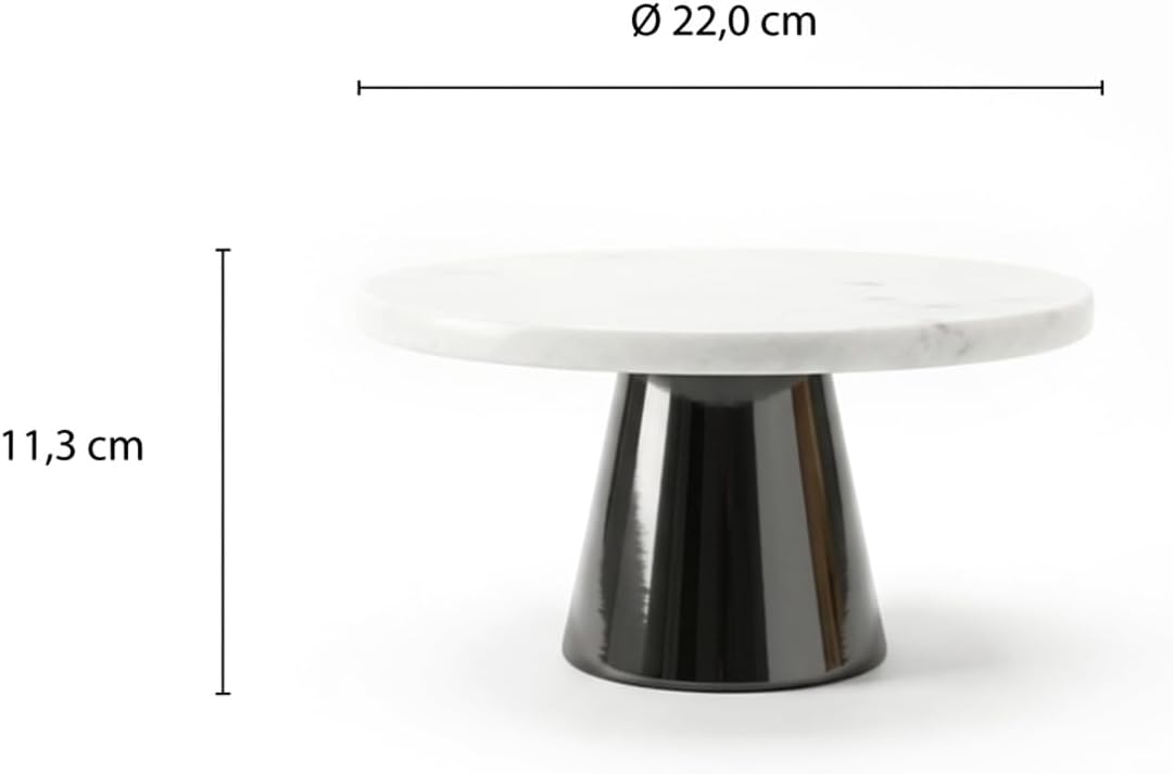 Tortenplatte mit Standfuss, Black-edition Ø 22 cm