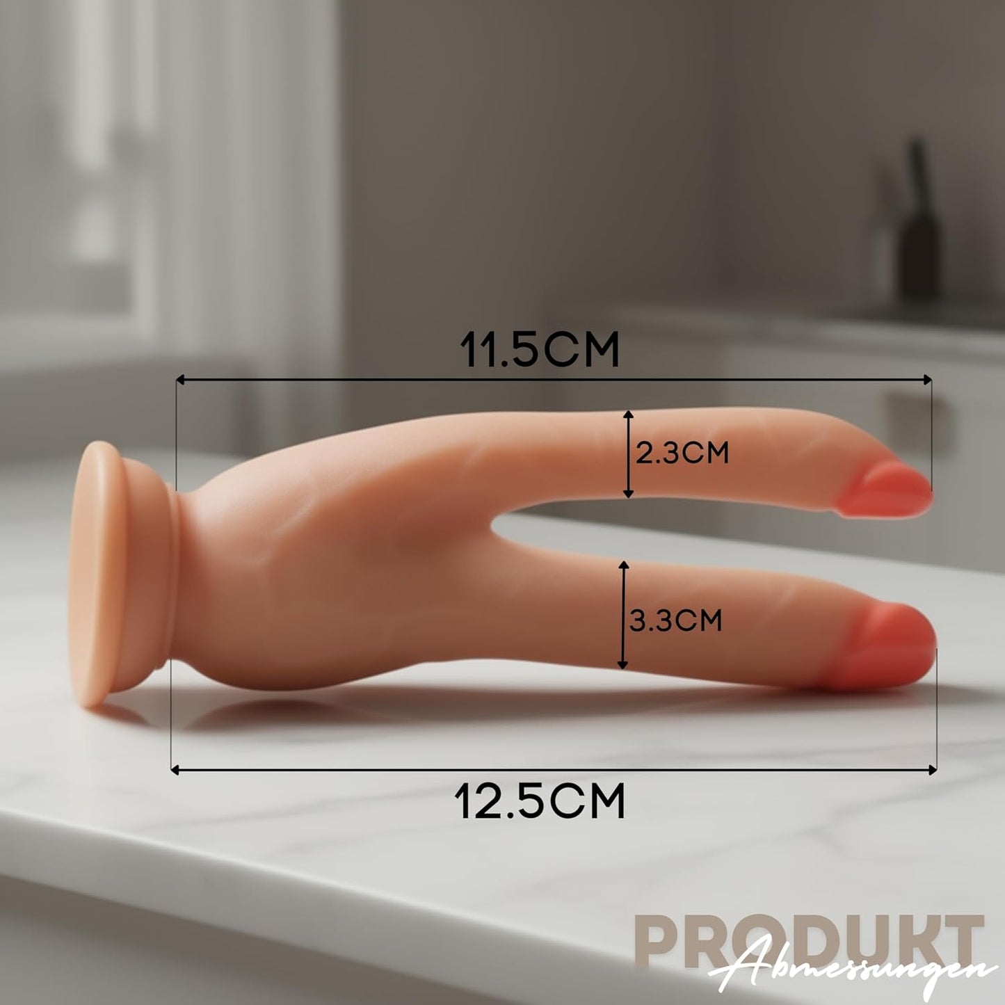 Doppeldildo mit Saugnapf