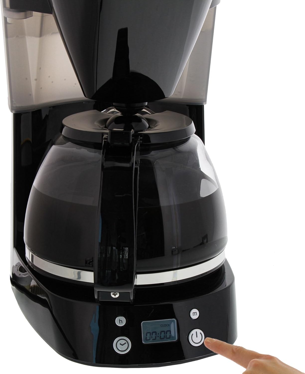 Easy Timer Filterkaffeemaschine mit Glaskanne, Timer-schwarz