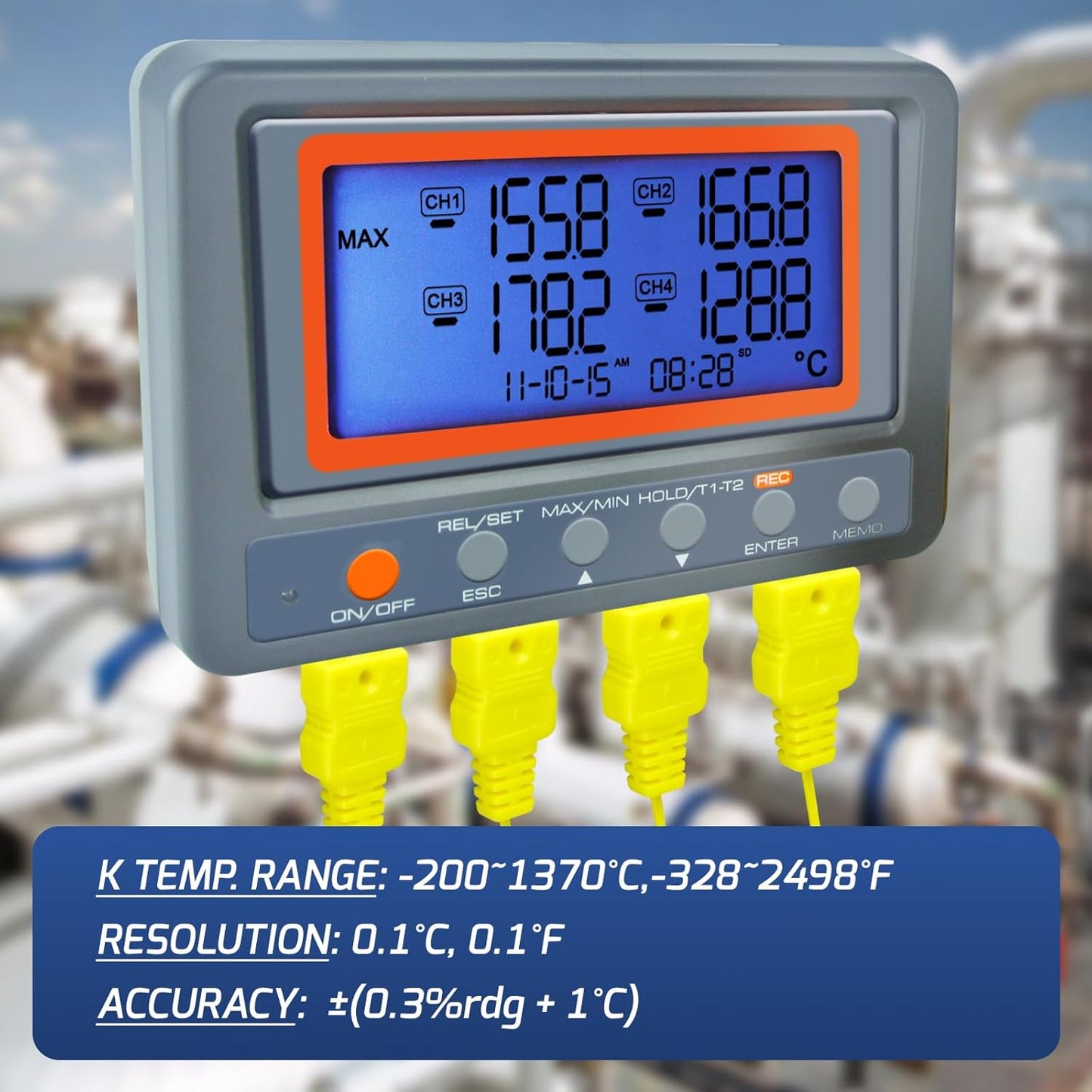 4-Kanal Temperaturrekorder mit Thermoelementen, Main Unit A0188598, Main Unit A0188598