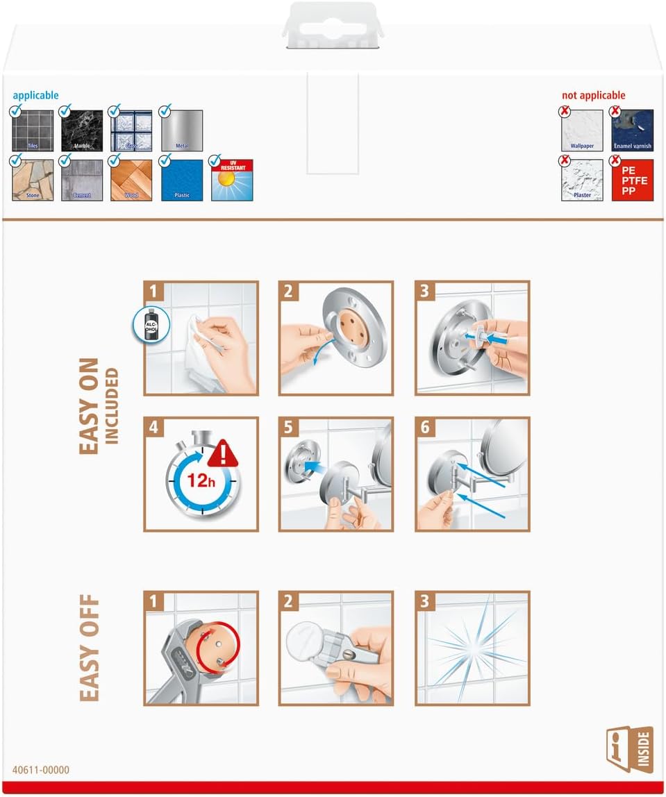 Schwenkbarer VISIOON Kosmetikspiegel, VISIOON 5x Vergrösserung, schwenkbar