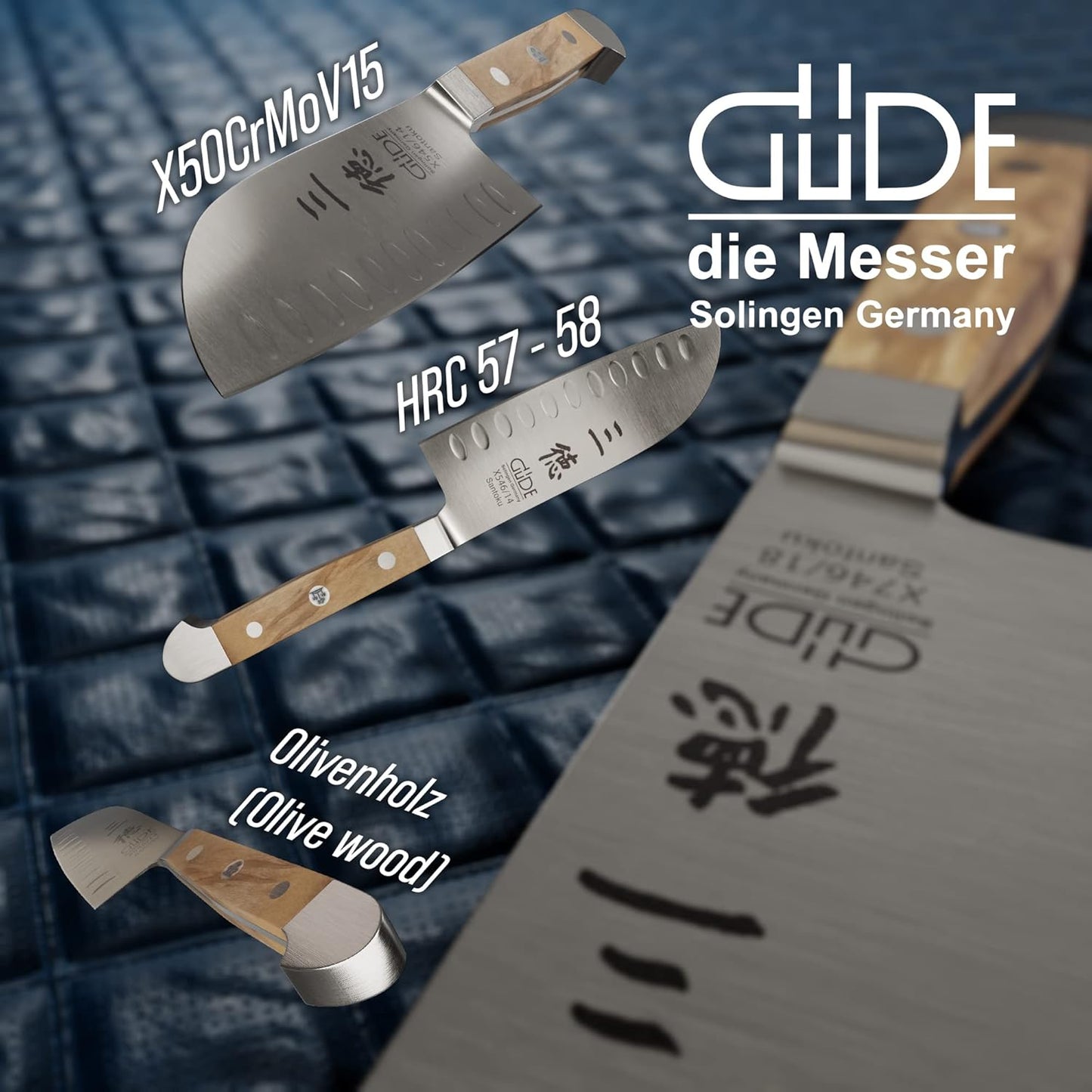 Alpha Olive Santokumesser, Olivenholz / 14 cm - Kulle