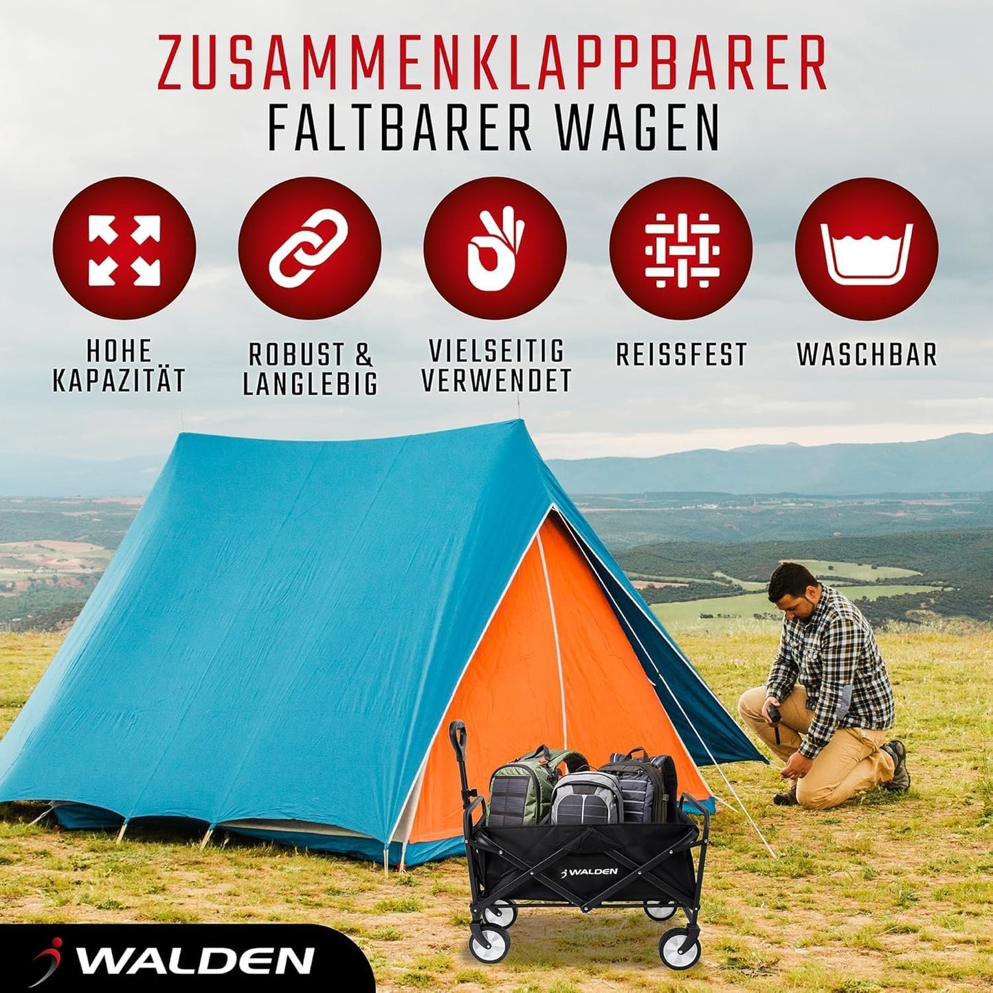 Klappbarer Bollerwagen, M