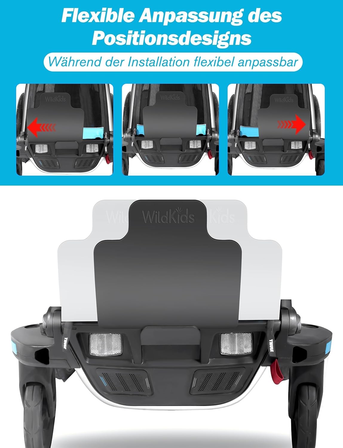 Verstellbarer Spritzschutz für Thule Chariot Anhänger