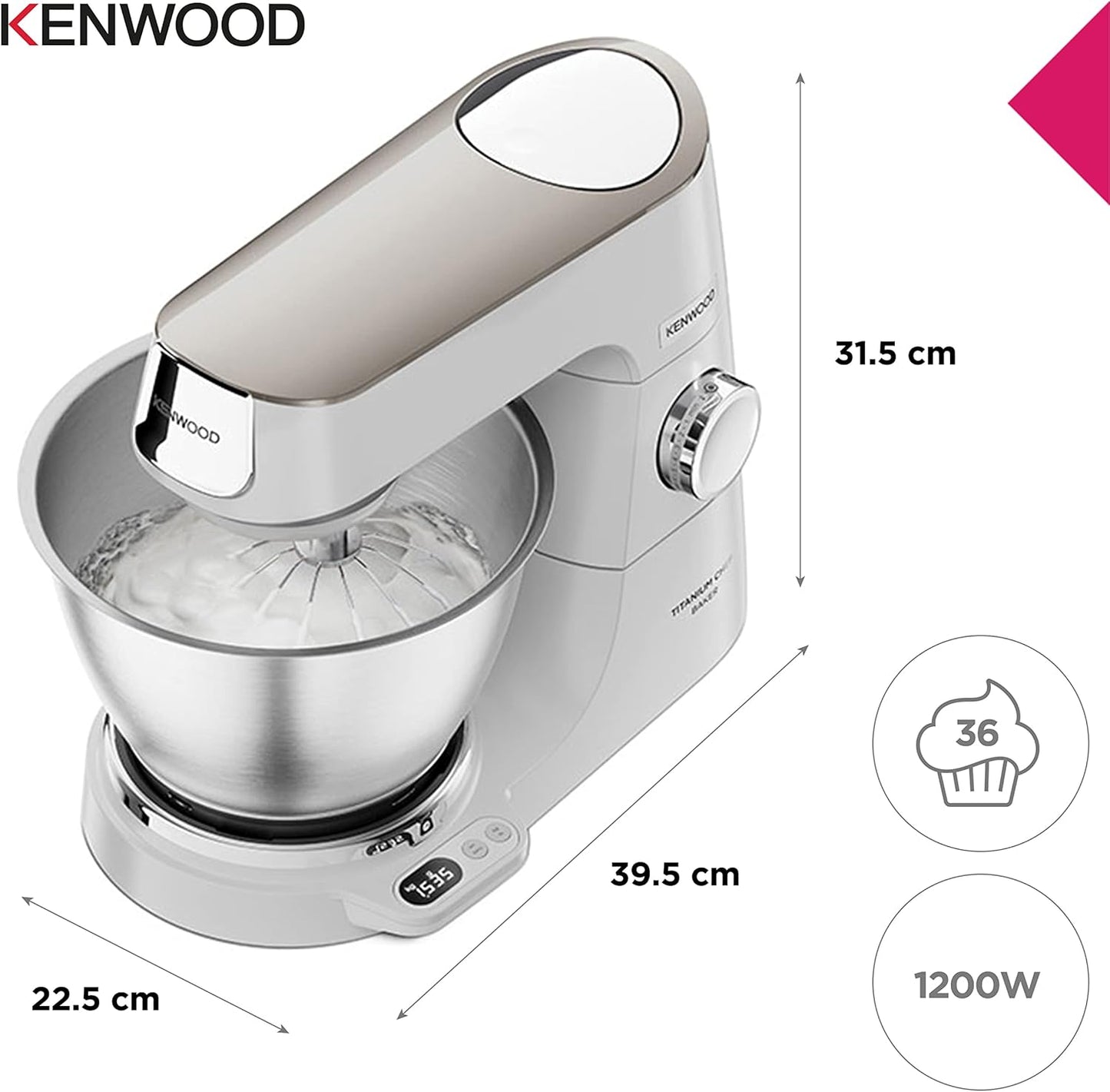 Titanium Chef Baker Küchenmaschine, 1 Schüssel