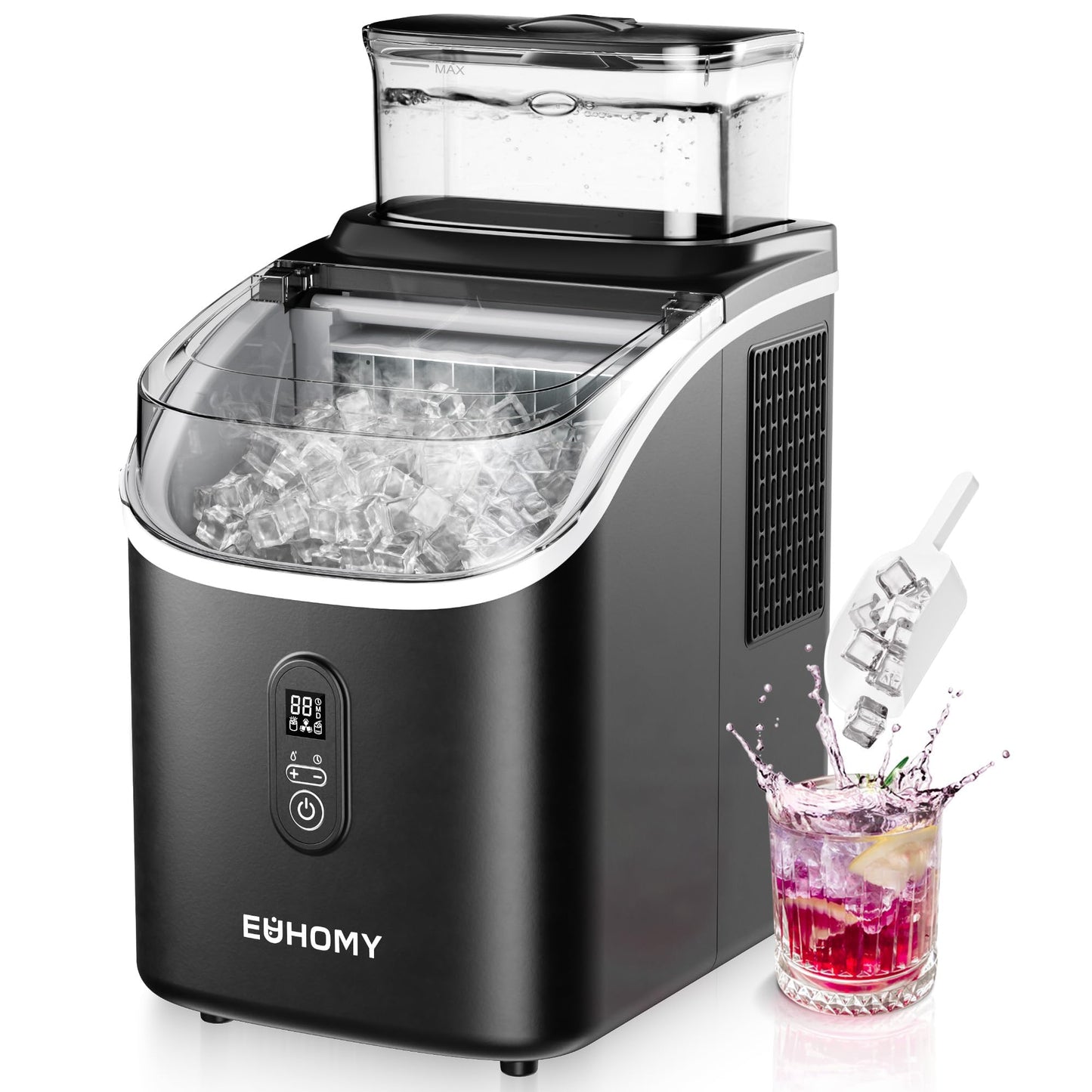 Eiswürfelmaschine, Schwarz-15kg