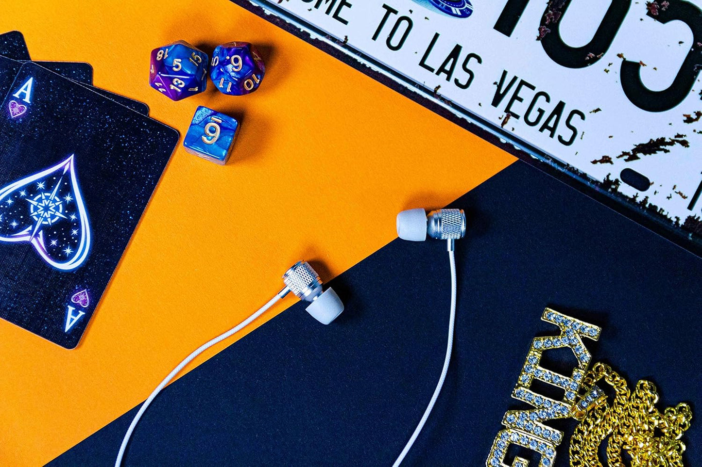 In-Ear Kopfhörer mit Kabel und Mikrofon, 3.5 mm Weiss