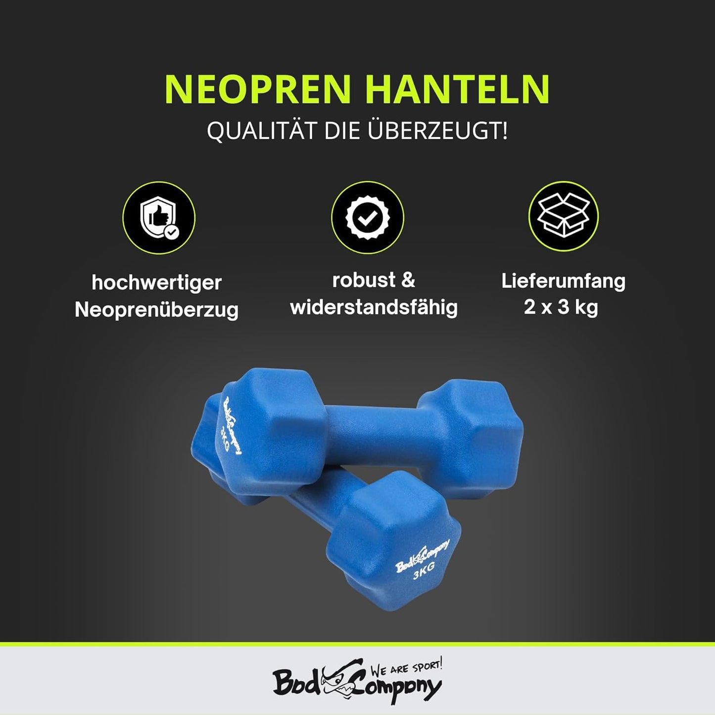 Kurzhanteln-Set, 2 x 3 kg, 2 x 3 kg 2er-Set